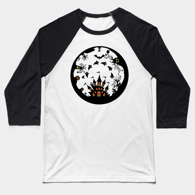 Halloween Party Baseball T-Shirt by HI Tech-Pixels